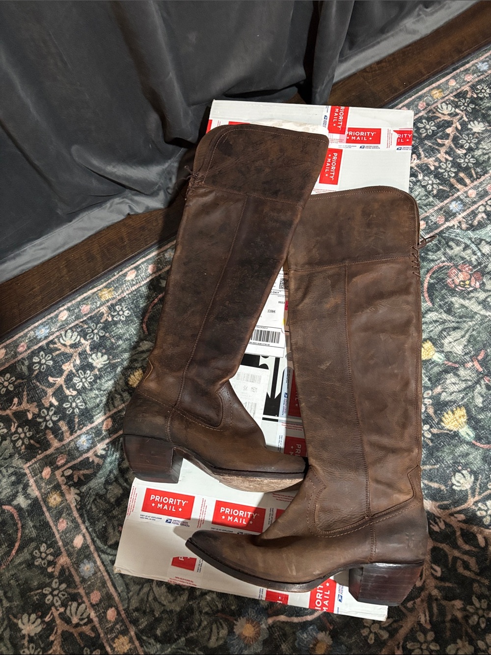 Frye Women's Brown Over-the-Knee Leather Boots